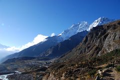 Thame To Renjo La 02 - Thangmoche Below Kongde (Kwangde) From Trail To Renjo La